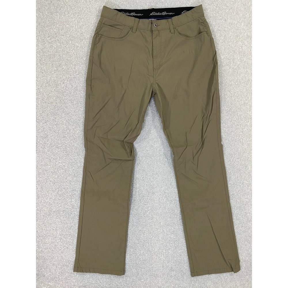 Eddie Bauer Pants Men 38x34 (Fits 34x32) Trek Nylon Stretch‎ Hiking Tech Casual